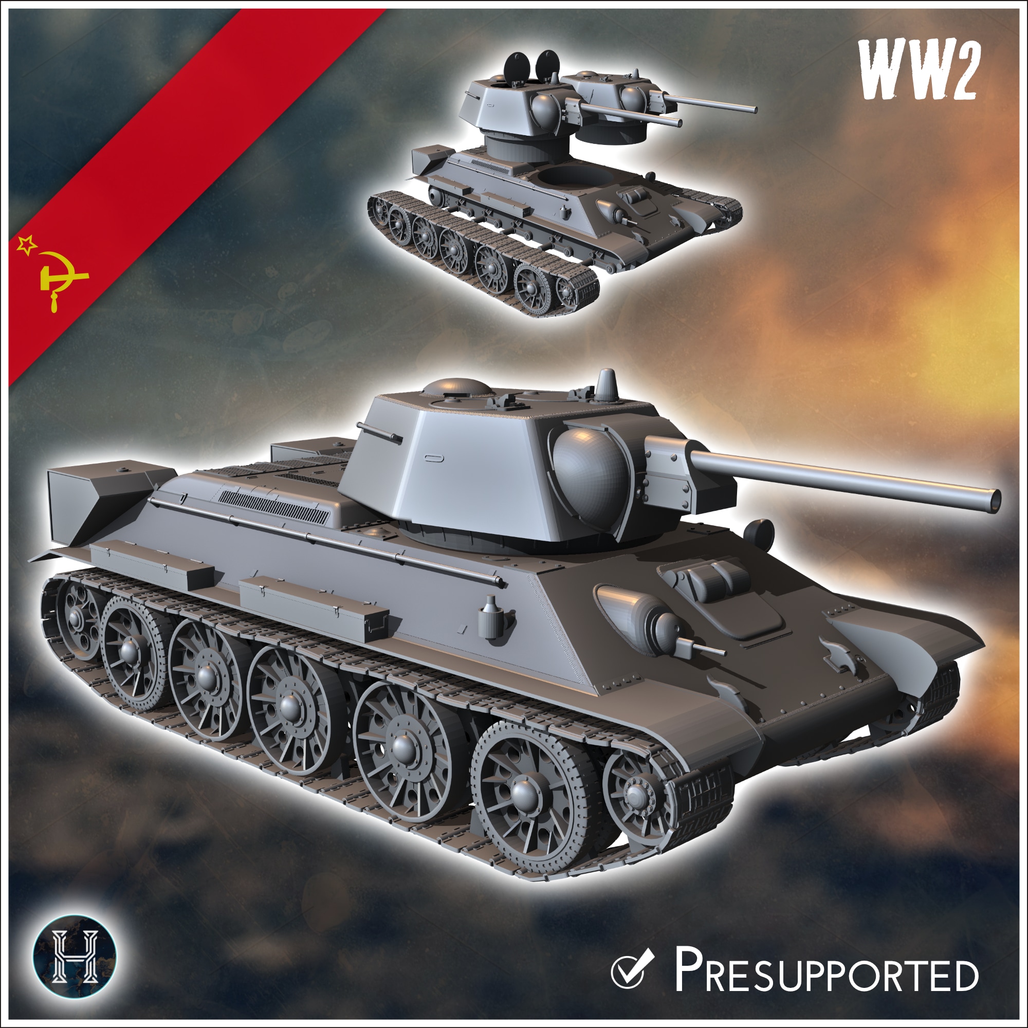 T-34-76 M1942 - Soviet army WW2 Second World East front Ostfront RPG Mini Hobby